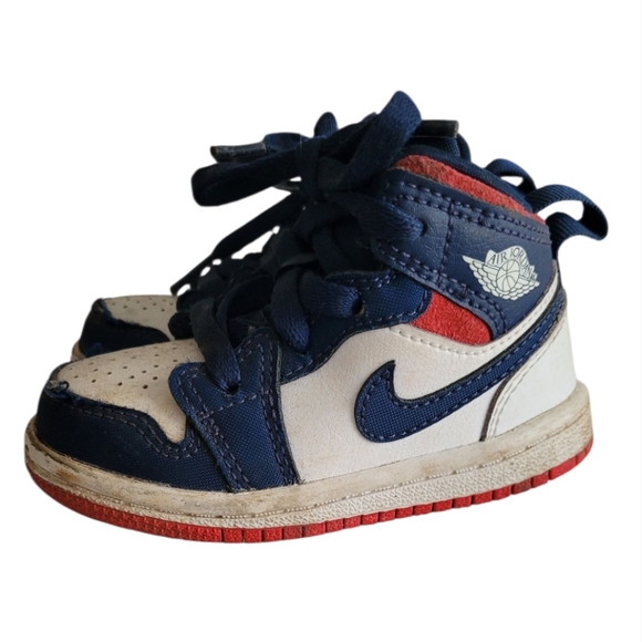 Nike Air Jordan 1 SE Mid Olympic Hightop Sneakers Size 5C Baby Boys - Picture 1 of 10